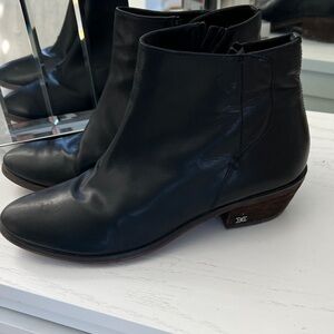 Sam Edelman Black Leather Ankle Booties